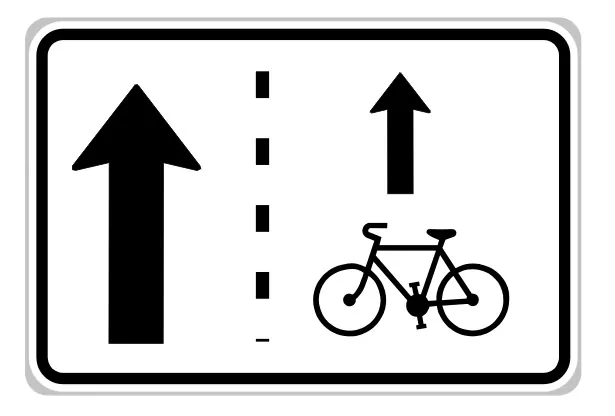 Dopravní značka E12b Vjezd cyklistů v protisměru povolen