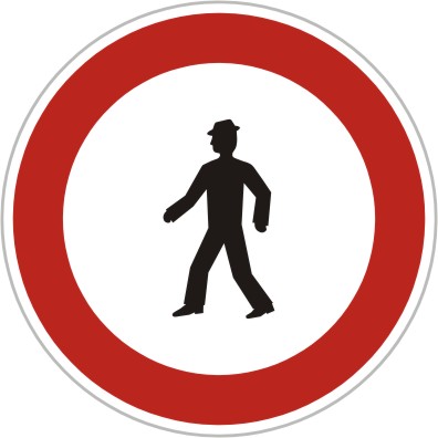 Dopravní značka B30 Zákaz vstupu chodců