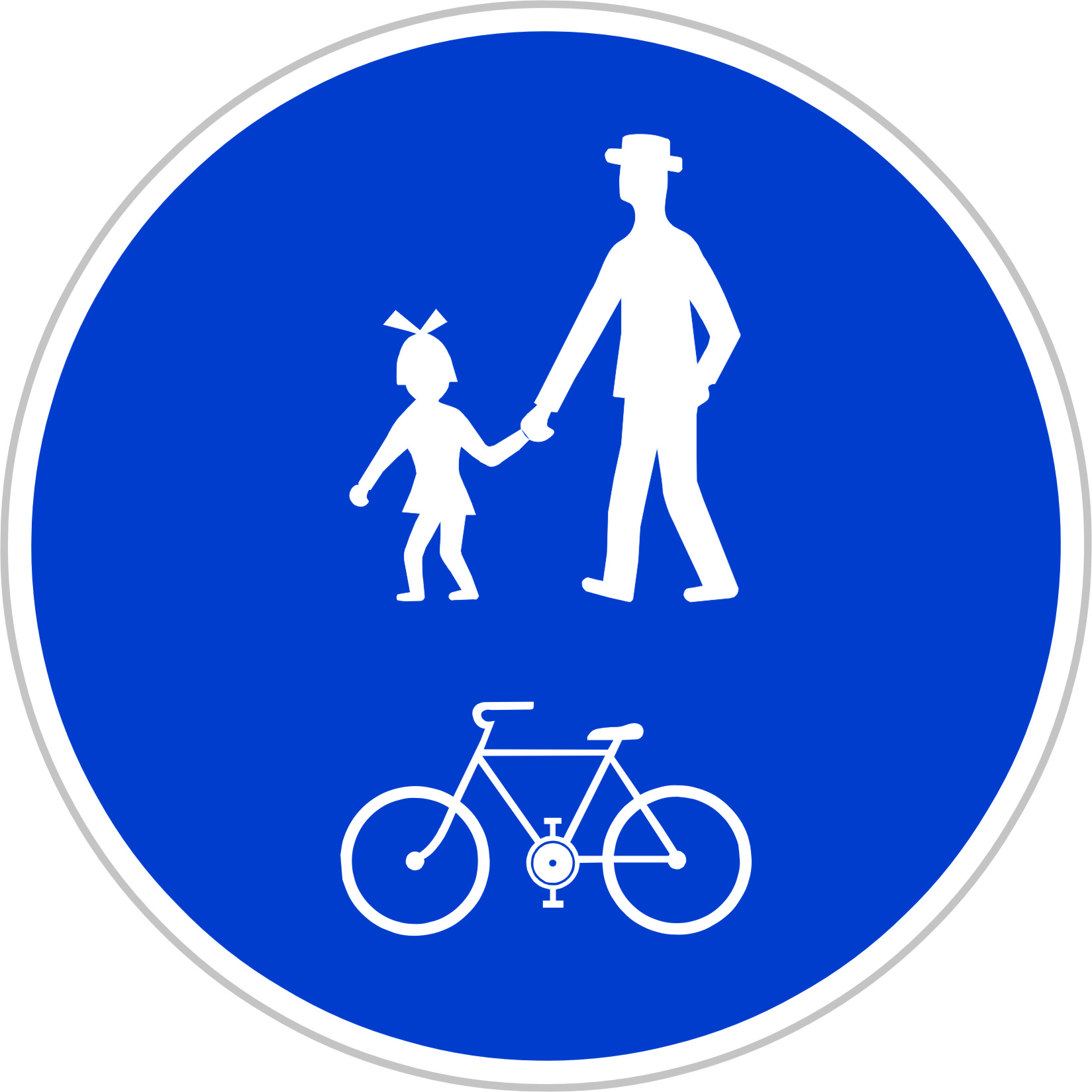 Dopravní značka C9a Stezka pro chodce a cyklisty společná