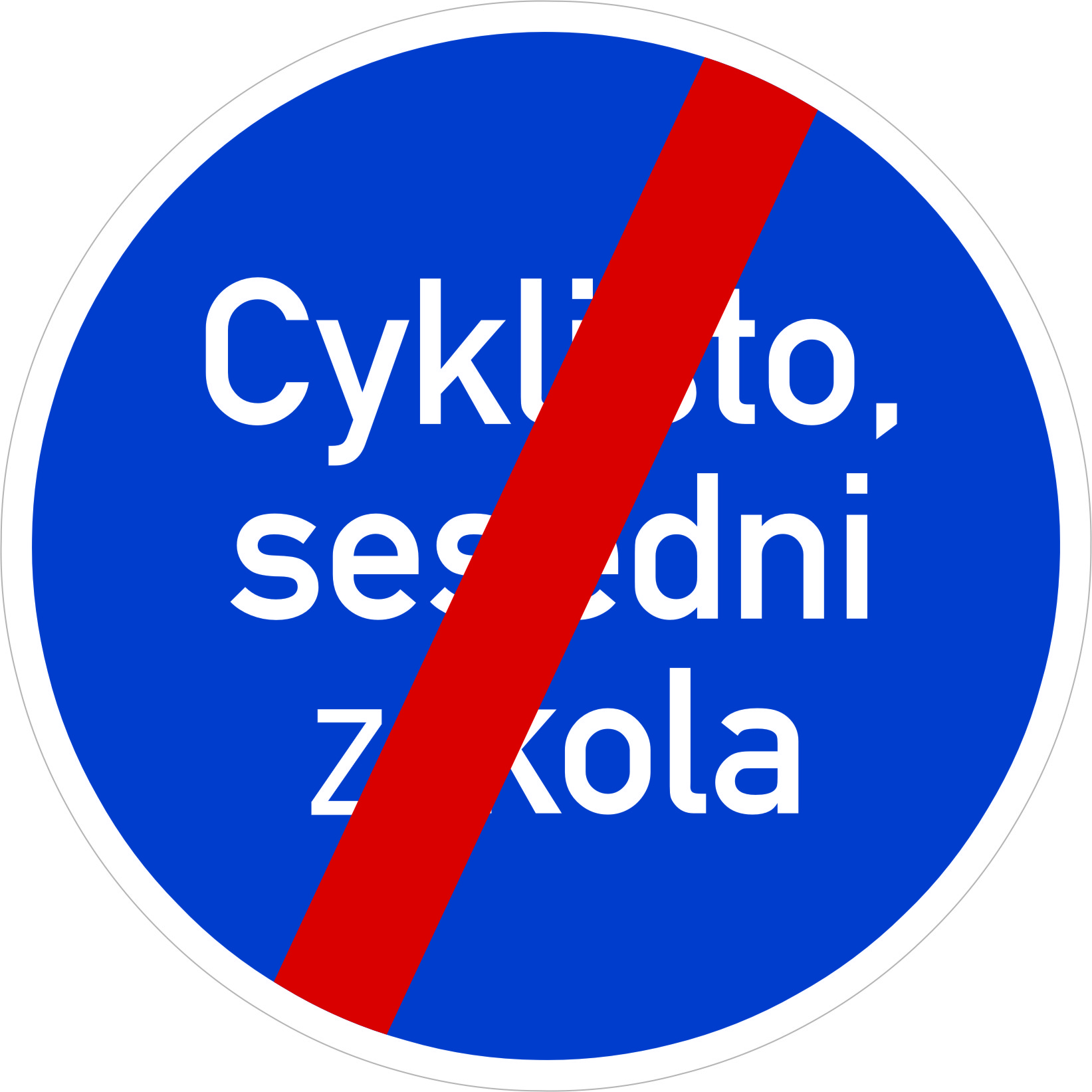 Dopravní značka C14b Konec jiného příkazu
