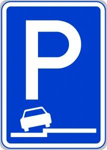Dopravní značka IP11g Parkoviště částečné stání na chodníku podélné