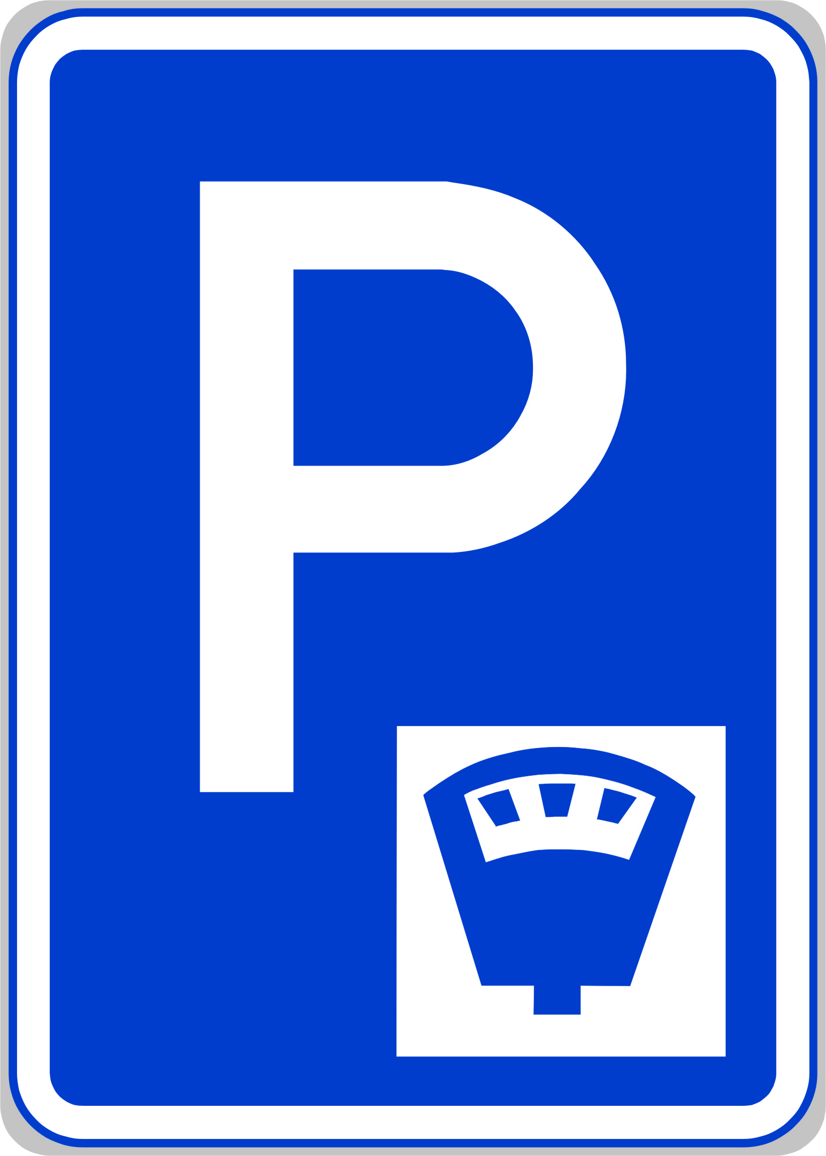  Dopravní značka IP13c Parkoviště s parkovacím automatem