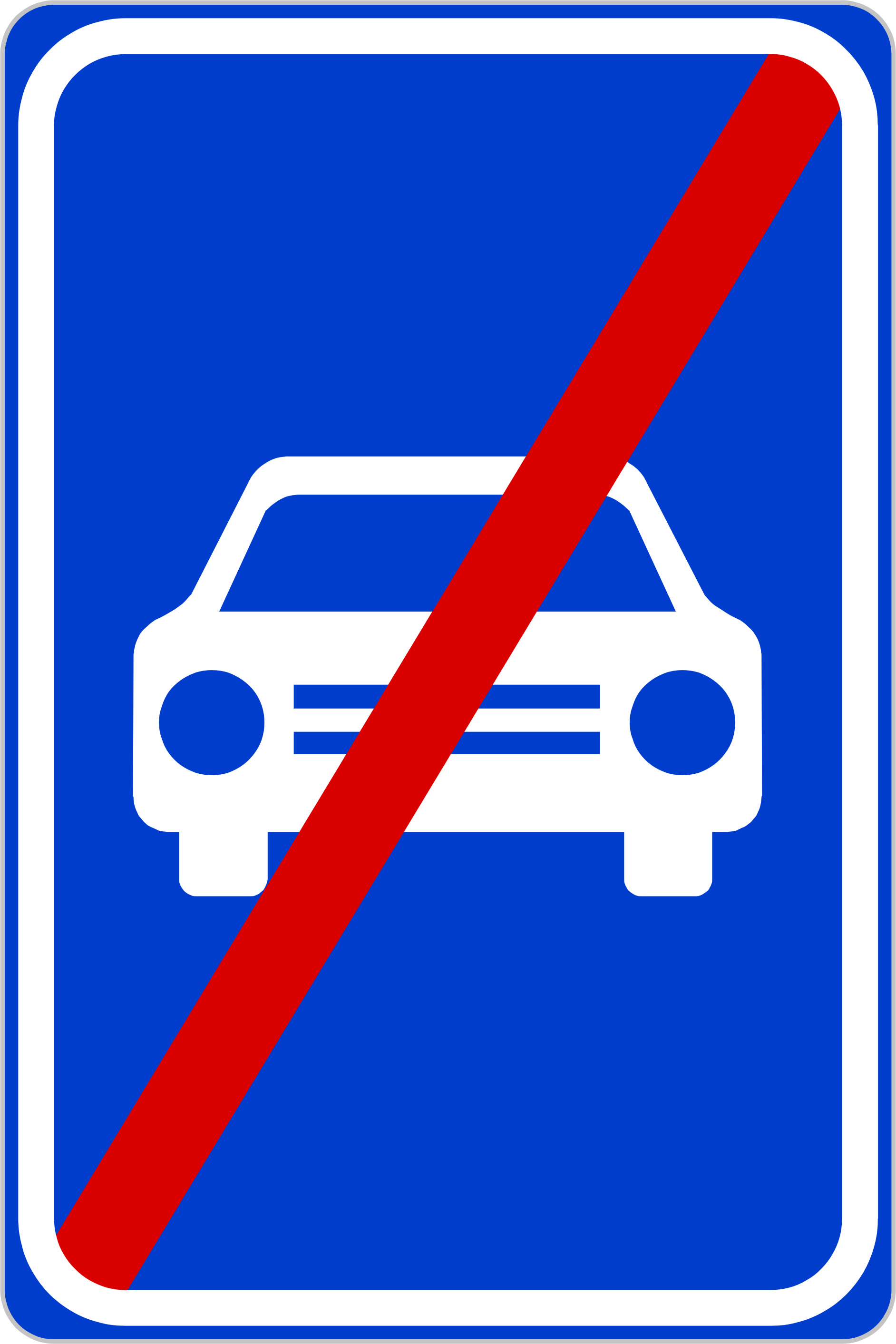 Dopravní značka IZ2b Konec silnice pro motorová vozidla