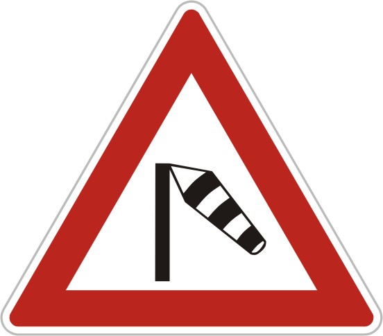 Dopravní značka A16 Boční vítr 