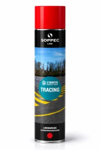 Sprej pro nástřik čar a symbolů - červená barva 750 ml