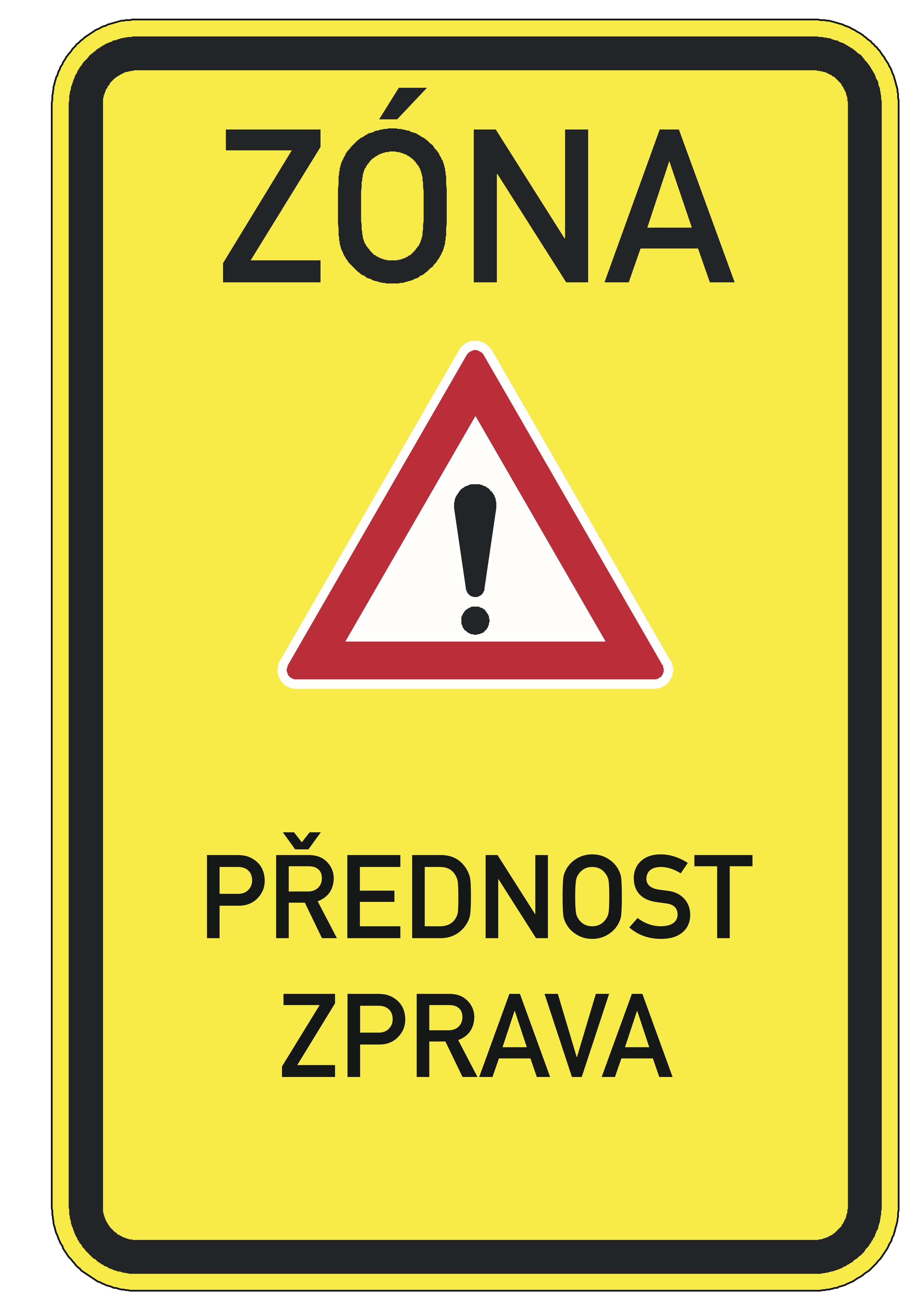 Zvýrazněná dopravní značka IP22 Změna organizace dopravy