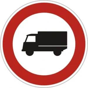 Dopravní značka B4 Zákaz vjezdu nákladních automobilů