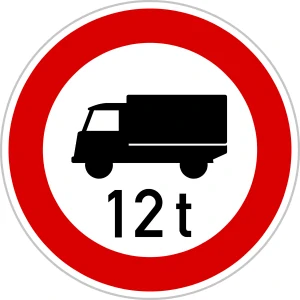 Dopravní značka B4 Zákaz vjezdu nákladních automobilů