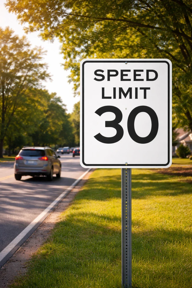 Dopravní značka americka speed limit 30 mph