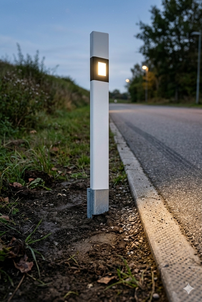 Kovová kotvící patka pro směrový sloupek 