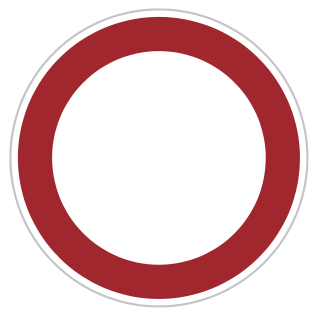 Dopravní značka B1 Zákaz vjezdu všech vozidel v obou směrech